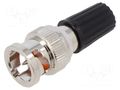 Adapter; black; 3A; 35.5mm; banana 4mm socket,BNC plug; 50Ω; 500V CAL TEST CT3161-0