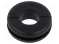 Grommet; Ømount.hole: 9.5mm; Øhole: 6.4mm; black; 0÷80°C; PVC ESSENTRA ESS-10082096