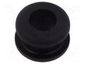 Grommet; Ømount.hole: 9mm; Øhole: 6mm; black; Panel thick: max.4mm ESSENTRA ESS-10284551