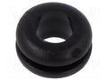 Grommet; Ømount.hole: 9mm; Øhole: 6mm; black; 0÷80°C; PVC ESSENTRA ESS-10325308