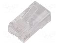 Connector: RJ45; plug; PIN: 8; Cat: 6; pass through; 8p8c; for cable QOLTEC 54545