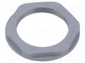 Nut; M40; polyamide; 50mm; grey; Thread: metric; Pitch: 1.5; Entrelec TE Connectivity 1SNG607017R0000