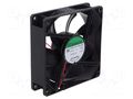 Fan: DC; axial; 12VDC; 92x92x25mm; 93.24m3/h; 40.3dBA; ball; 3400rpm SUNON EF92251BX-A99