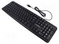 Keyboard; black; USB A; wired,UA layout; Len: 1.5m; No.of butt: 104 GEMBIRD KB-U-103-UA
