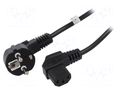 Cable; 3x0.75mm2; PVC; 1.5m; black; 16A; 250V GOOBAY SN325-3/07/1.5BK