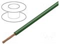Wire; H05V-K,LgY; stranded; Cu; 1mm2; PVC; dark green; 300V,500V BQ CABLE LGY1.0-GD