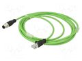 Cable: for sensors/automation; PIN: 4; 3m; plug; 2A; -40÷80°C; 50VDC IPF ELECTRONIC VK308F25