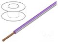 Wire; H05V-K,LgY; stranded; Cu; 2.5mm2; PVC; violet-white; 50m BQ CABLE LGY2.5-VI/WH