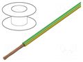 Wire; H05V-K,LgY; stranded; Cu; 2.5mm2; PVC; green-yellow; 50m BQ CABLE LGY2.5-GR/YL