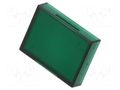 Actuator lens; 22mm; 61; transparent,green; plastic; Dim: 18x24mm EAO 61-9681.5