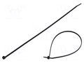 Cable tie; L: 260mm; W: 3.3mm; black; polyamide; 180N; Ømax: 65mm HELLERMANNTYTON T30LR-PA66HS-BK