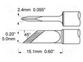 Tip; knife; 4.5mm; 421°C; for soldering station METCAL SFV-DRK45A