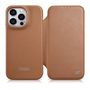 iCarer CE Premium Leather Folio Case iPhone 14 Pro Magnetic Flip Leather Folio Case MagSafe brown (WMI14220714-BN), iCarer 6975092685685 6975092685685