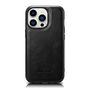 iCarer Leather Oil Wax case for iPhone 14 Pro Max leather case black (WMI14220720-BK), iCarer 6975092685975 6975092685975