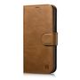 iCarer Oil Wax Wallet Case 2in1 Case iPhone 14 Leather Flip Cover Anti-RFID brown (WMI14220721-TN), iCarer 6975092686040 6975092686040