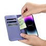 iCarer Wallet Case 2in1 Cover iPhone 14 Pro Anti-RFID Leather Flip Case Light Purple (WMI14220726-LP), iCarer 6975092686279 6975092686279