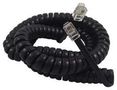 PATCH LEAD, COILED, 4WAY, BLACK CHP