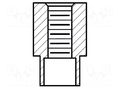 Screwed spacer sleeve; 3.18mm; Int.thread: UNC4-40; cylindrical KEYSTONE KEYS1560F