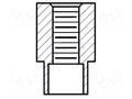 Screwed spacer sleeve; 6.73mm; Int.thread: UNC2-56; cylindrical KEYSTONE KEYS1589-3