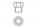 Spacer sleeve; 9.12mm; cylindrical; brass; nickel; Øint: 3.66mm KEYSTONE KEYS5063-2