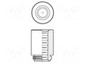 Spacer sleeve; 6.35mm; Int.thread: UNC4-40; cylindrical; push-in KEYSTONE KEYS4863