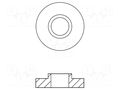 Washer; round; 3/8"; D=15.875mm; fiber; 3000; black; L: 0.7874mm KEYSTONE KEYS3069