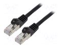 Patch cord; F/UTP; Cat: 6; RJ45 plug,both sides; stranded; CCA; 2m LANBERG PCF6-10CC-0200-BK