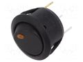 ROCKER; SPST; Pos: 2; ON-OFF; 20A/12VDC; black; LED,point; RAS; round SWITCH COMPONENTS RAS2-1A-DC-2-AL