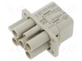 Connector: HDC; contact insert; female; CQ; PIN: 4; 40A; 600V; 4+PE ILME CQF04/2