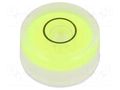 Spirit level; H: 8mm; Ømount.hole: 15mm; plastic; Body: white ELESA+GANTER GN2281-KT-15-G40-1