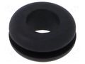 Grommet; Ømount.hole: 11mm; Øhole: 8mm; black; Panel thick: max.2mm ESSENTRA ESS-10284650