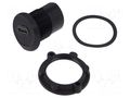 Adapter; USB C socket,both sides; Thread: M22; 1÷10mm; Body: black ONPOW USBC-01-BK