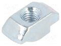 Nut; for profiles; Width of the groove: 10mm; steel; zinc; T-slot ELESA+GANTER GN51B-10M6-B-SZ