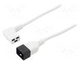 Cable; 3x1.5mm2; IEC C19 female angled,IEC C20 male; PVC; 5m LIAN DUNG WN116-3/15/5WH