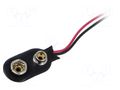 6F22 connector; 6F22,6LR61; Batt.no: 1; on cable; cables; 200mm KEYSTONE KEYS234