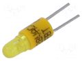 LED lamp; yellow; BI-PIN; 28VDC; 28VAC; plastic; 3mm; Leads: 2pin CML INNOVATIVE TECHNOLOGIES 15015452