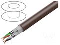 Wire; 2x2x22AWG; shielded,Al-PET foil; PVC; brown; 300V; 305m BELDEN 5541PT.0011000