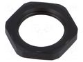 Nut; M20; 1.5; steel; Plating: oxidized; 27mm; black ELESA+GANTER GN909-M20X1.5-BT