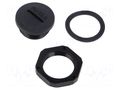 Stopper; PG13,5; polyamide; black; Thread: PG KRADEX ZCG-PG13.5PLUGPA66