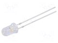LED; white warm; 5mm; blinking; 25000mcd; 15°; 3÷5VDC; 4mA; -30÷85°C OPTOSUPPLY OSM57S5111A-1.8HZ