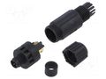 Connector: M8; plug; male; straight; screw terminal; for cable AMPHENOL 8P-03BMMB-SL7001