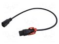 Cable; IEC C13 female,IEC C14 male; 0.5m; orange; 10A; 250V; IP20 SCHAFFNER SCHAFFNER-820101