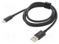 Cable; USB A plug,USB C plug; 1m; black; 65W BASEUS CB000017