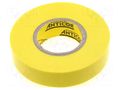Tape: electrical insulating; W: 19mm; L: 20m; Thk: 0.19mm; yellow ANTICOR ANC-202-19-20YE