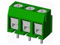 Connector: PCB terminal block; terminal; T3; 8A; PIN: 3; angled AMPHENOL ANYTEK T30304510000G