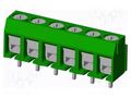 Connector: PCB terminal block; terminal; T3; 8A; PIN: 6; angled AMPHENOL ANYTEK T30604510000G