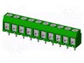 Connector: PCB terminal block; terminal; T3; 8A; PIN: 10; angled AMPHENOL ANYTEK T31004540000G