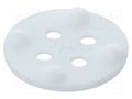 Spacer sleeve; LED; Øout: 6.2mm; L: 1.4mm; white; Holes pitch: 2.5mm BIVAR 118-055