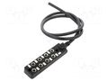 Distribution box; M8; PIN: 3; 1m; socket; 3A; IP67; IN: 8; OUT: 1 AMPHENOL LTW DB8-3A8CAB-SPS7B01