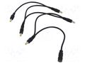 Cable; 2x0.5mm2; DC 5,5/2,1 plug,DC 5,5/2,1 plug x5; straight SUNNY SUNNY-CHAIN-1X5